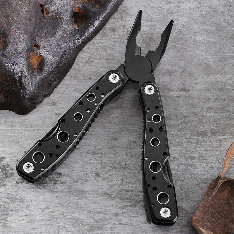 厂家现货不锈钢多功能折叠钳子家用维修实用工具户外野营便携刀钳