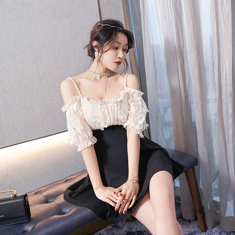 Сексуальное платье на бретельках, новая осенне-зимняя кружевная трехмерная Цветочная одежда для похудения, одежда для ночных техников, модная женская одежда для ночного клуба