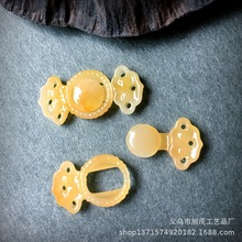 七彩冰透玉盘扣对扣,汉服古装旗袍子母扣复古立领披风古典钮扣