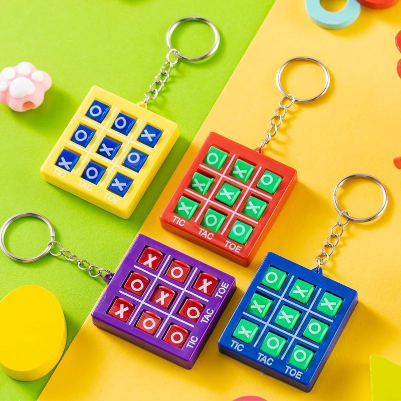 ミニ三目並べ XO キーホルダー付き 2 人用バトルバッグペンダント小学生教育ゲーム子供のおもちゃ|undefined