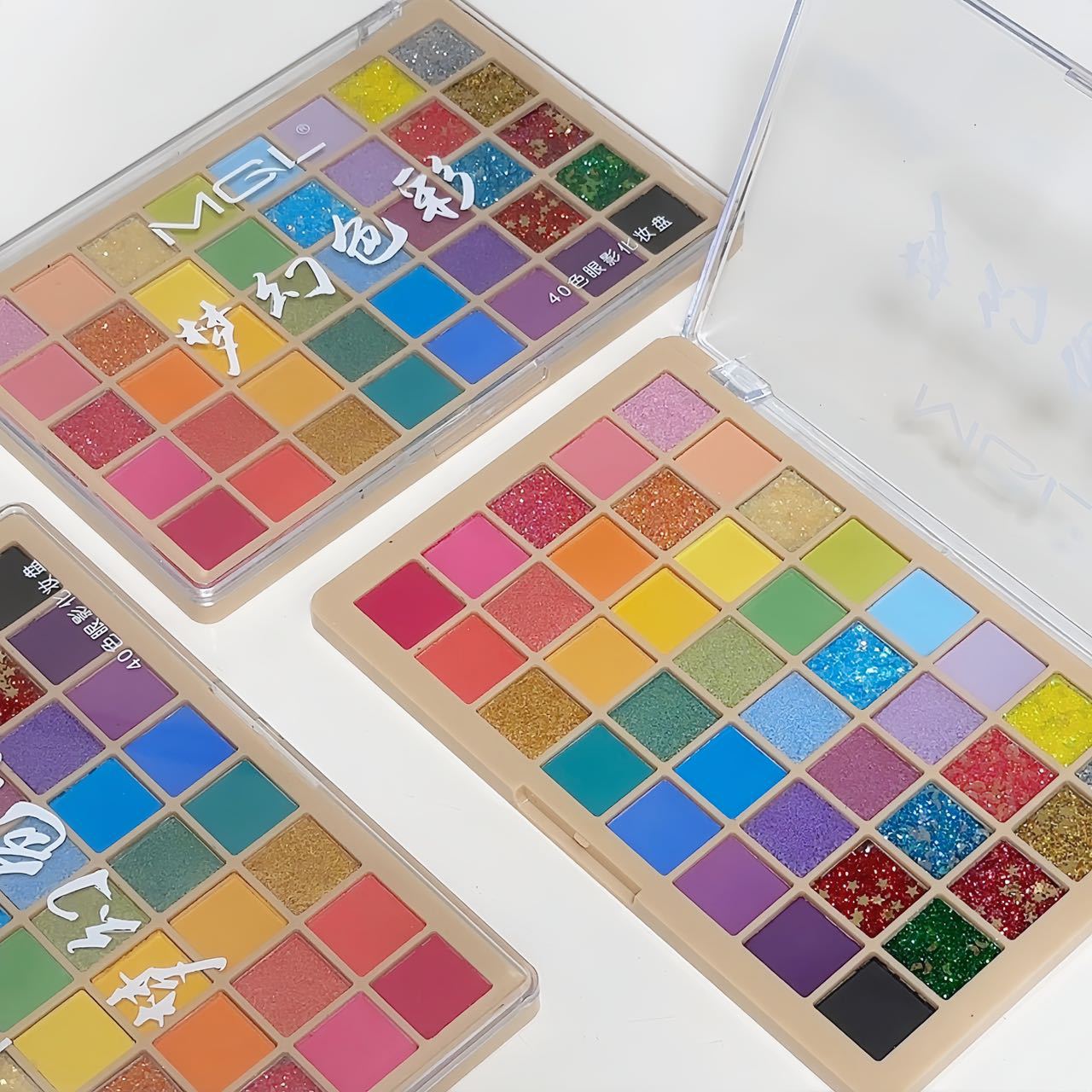 MGL40 dreamy color eyeshadow palette, pearlescent sequins, glitter powder, cosplay makeup, children's stage makeup, performance cosmetics undefined