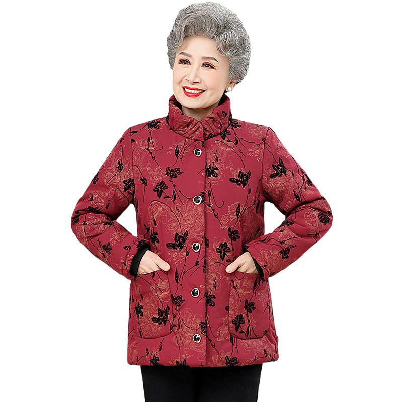 Пальто для пожилых людей с хлопковой подкладкой, женское утепленное пальто, теплое пальто для мамы, 70 лет, зимнее пальто с хлопковой подкладкой, бабушка старой леди, зимнее пальто с хлопковой подкладкой на флисовой подкладке