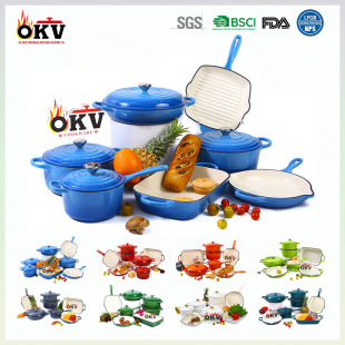 Enamelled Cast Iron Cookware Set