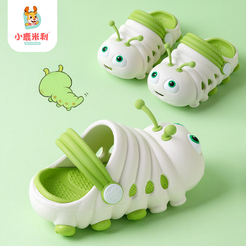 Children's sandals wholesale cute caterpillar hole shoes boys and girls slippers indoor and outdoor non-slip wear-resistant children's shoes summer