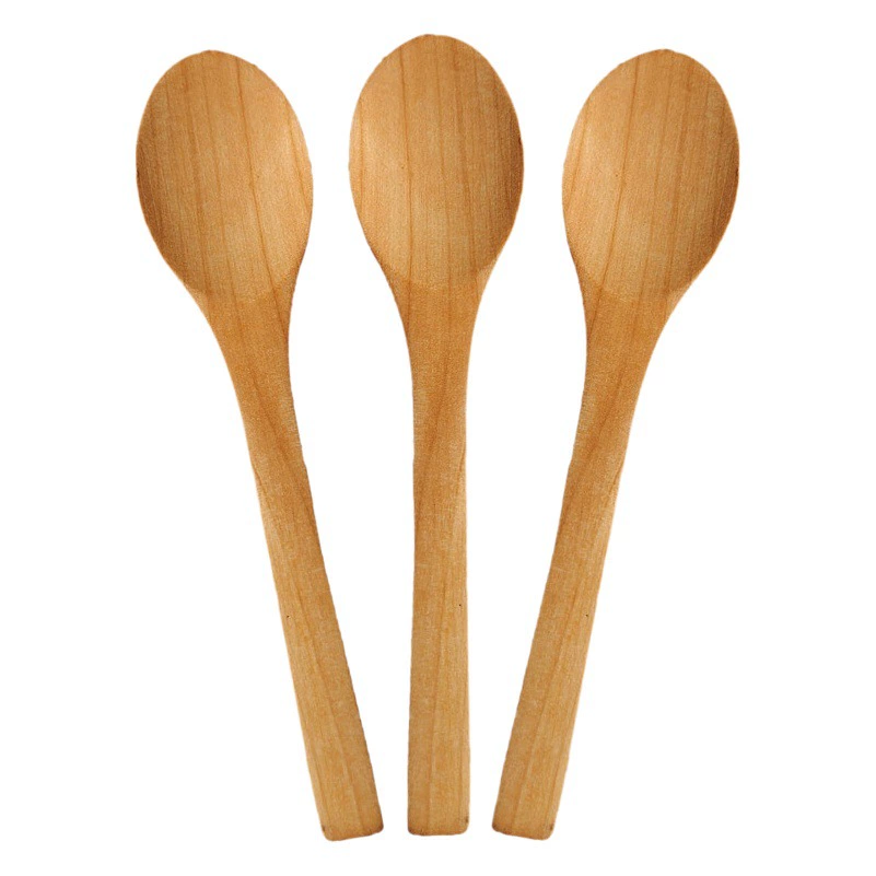 Ложка лотоса оптом в японском стиле маленькая ложка десертный мед деревянная ложка без краски без воска ложка из цельного дерева ЛОГОТИП