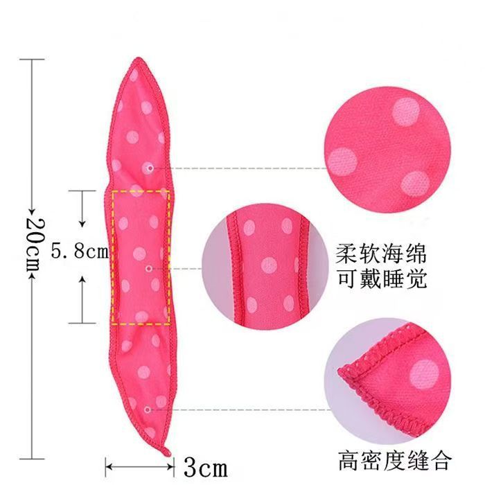 Wave Point Sponge Hair Curler - Hot Selling Lazy No-Heat Big Wave Curler for Sleep, Creative Hair Curler for Cross-Border Sales