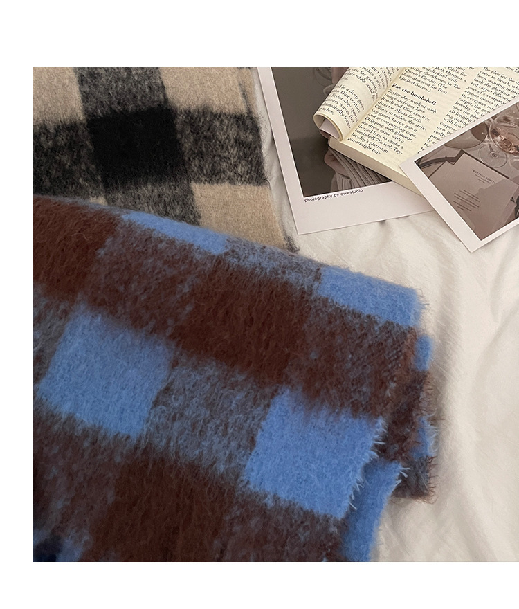 Scarf 2025 Autumn And Winter Women's High-end Winter New Imitation Cashmere Plaid Shawl_viptrois.com