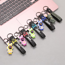 时尚宇航员太空兔钥匙挂件创意精致软胶PVC卡通可爱公仔挂饰批发