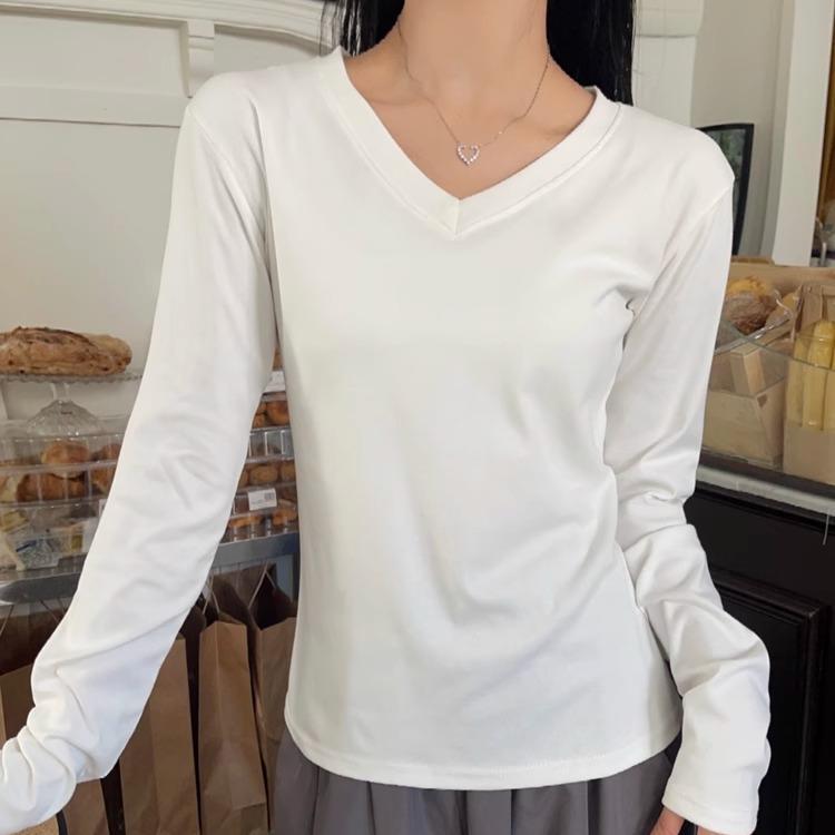 K703 화이트-V칼라