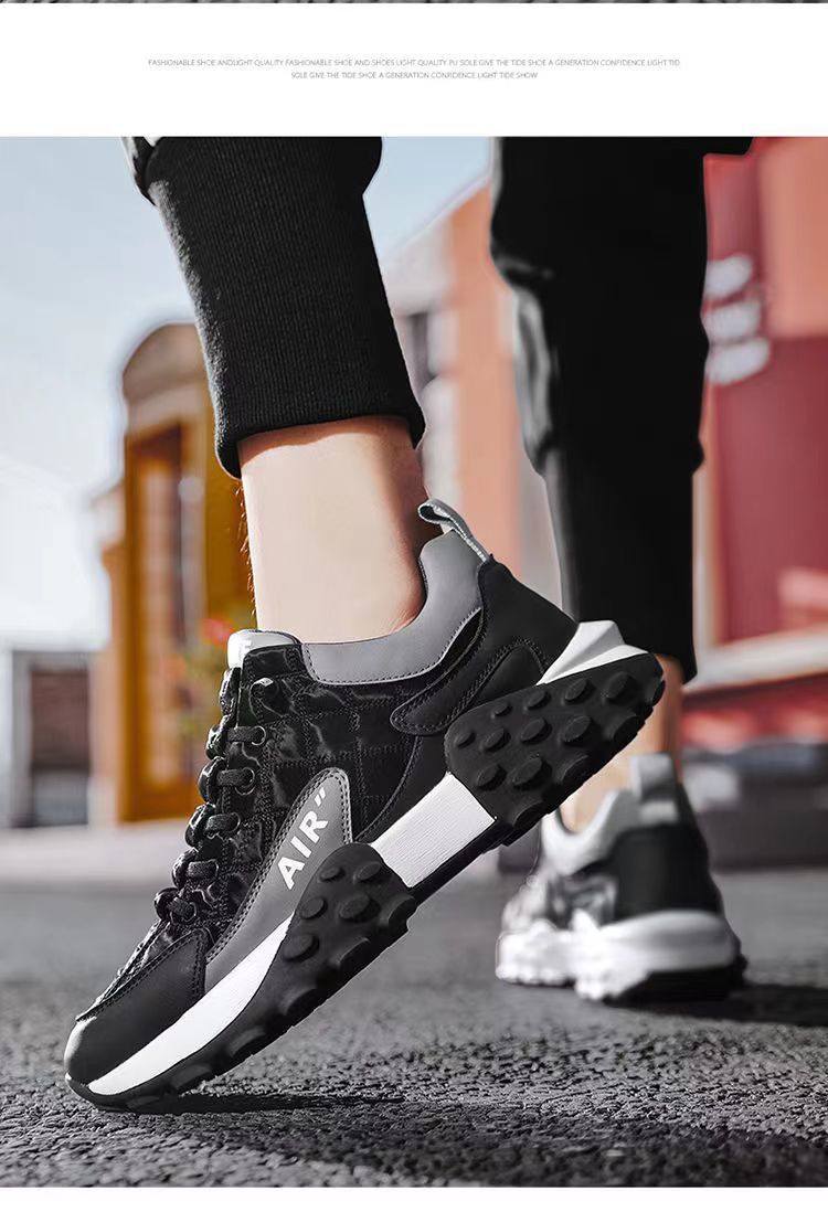 Trendy shoes male student running sneakers net red thick bottom daddy shoes foreign trade breathable casual shoes men's shoes spot_voghion.com