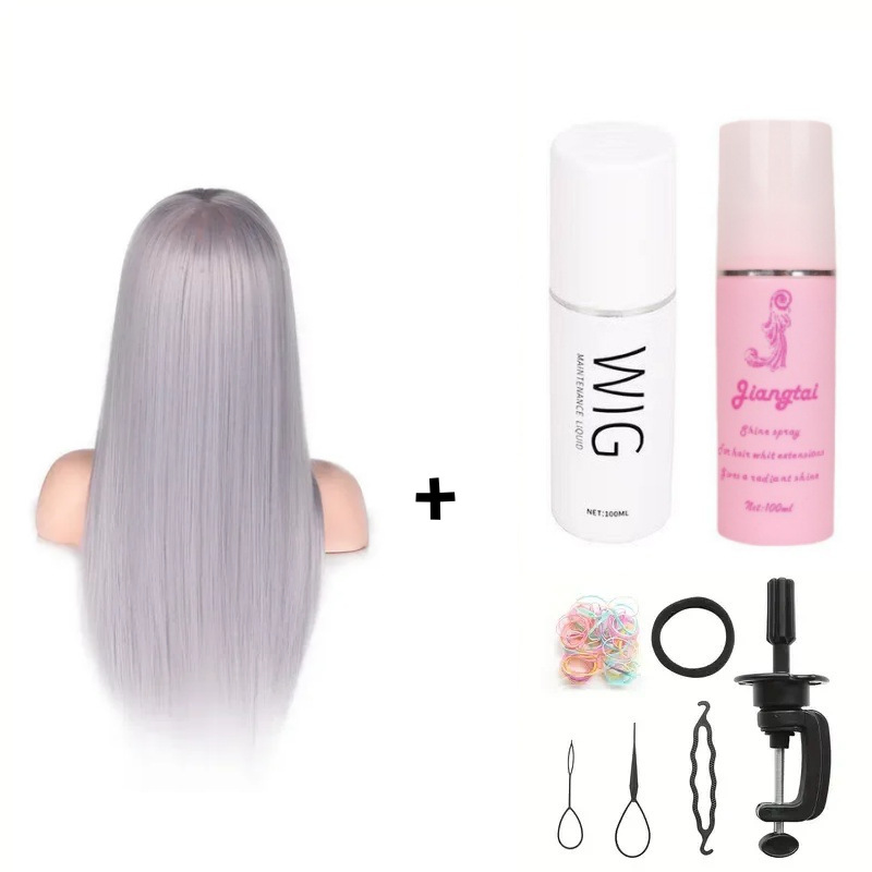 Simulación de comercio exterior, molde para el cabello, ejercicio de peluquería, permanente, trenzado, corte de cabello, peinado, peinado, peinado de muñeca, enseñanza de la cabeza, maquillaje