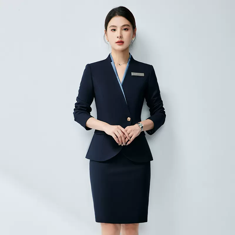 2025春秋季新款职业套装女高端售楼部西装正装酒店前台接待工作服