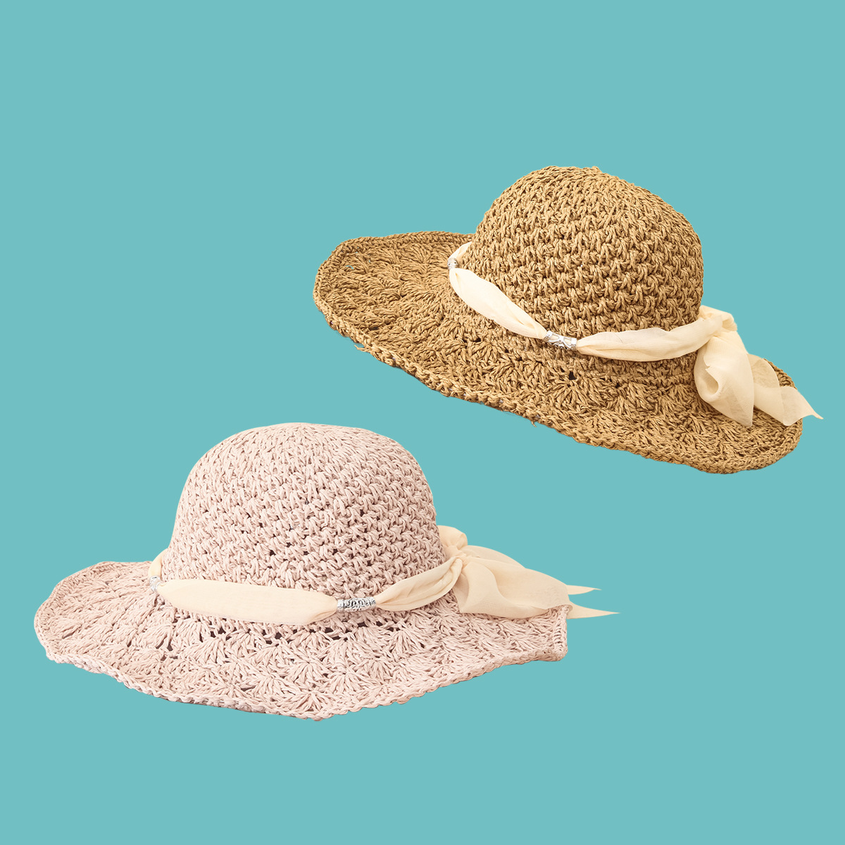 Korean Sunscreen Wide-brimmed Dome Straw Hat display picture 10