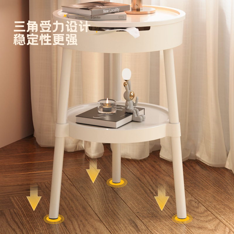 TEMU希音亚马逊代发跨境新款边几创意奶油风桌几可移动客厅床头柜|undefined