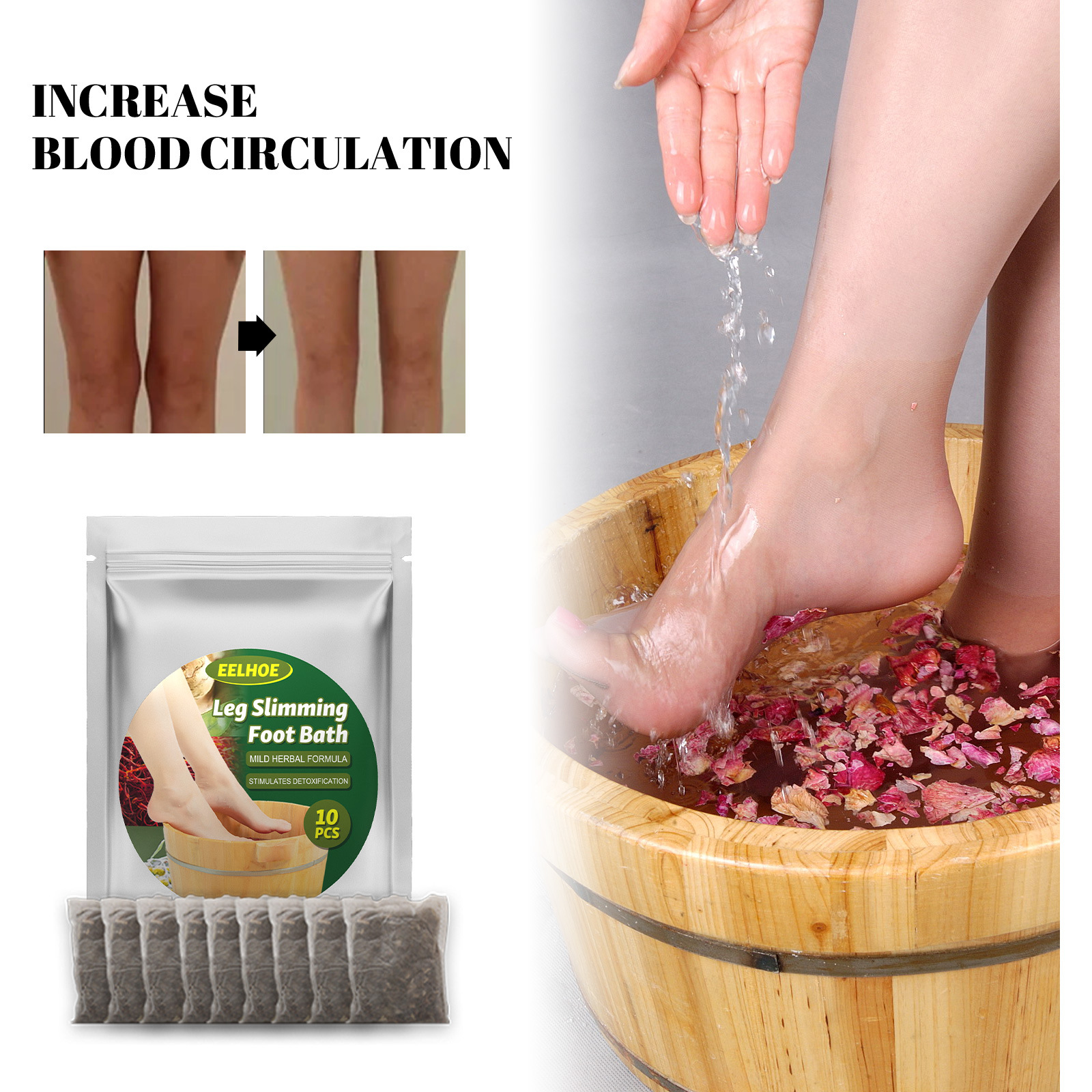 Eelhoe Mugwort Foot Soak Pack - Gentle Ingredients That Comfortably Care for the Feet and Relieve Physical Discomfort