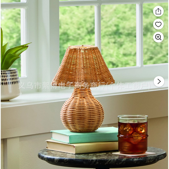 Nuevo estilo chino simple bambú tejido lámpara de escritorio de bambú sala de estar tatami moderno creativo retro lámpara de cabecera práctica