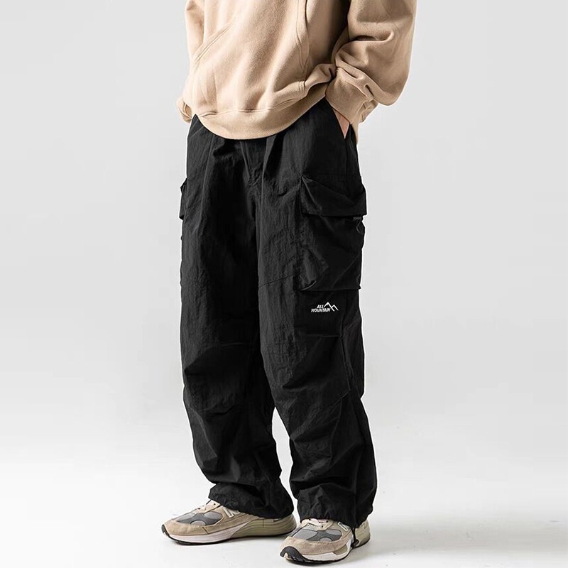Mountain-style outdoor functional pants for men, Japanese cityboy workwear pants, autumn sports waterproof paratrooper pants