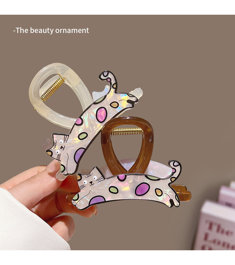Forcina per capelli a forma di cucciolo di gatto con cartone animato, per bambini, con disco per capelli da donna, media e piccola, a forma di squalo_voghion.com