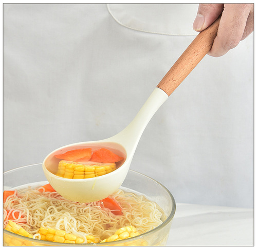Silicone spatula three-piece set cooking spoon spatula kitchen utensils soup spoon colander spatula kitchen tools beech silicone spatula