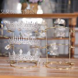 新娘头饰皇冠展示架亚马逊热卖精致奢华欧美婚纱配饰新娘皇冠架子