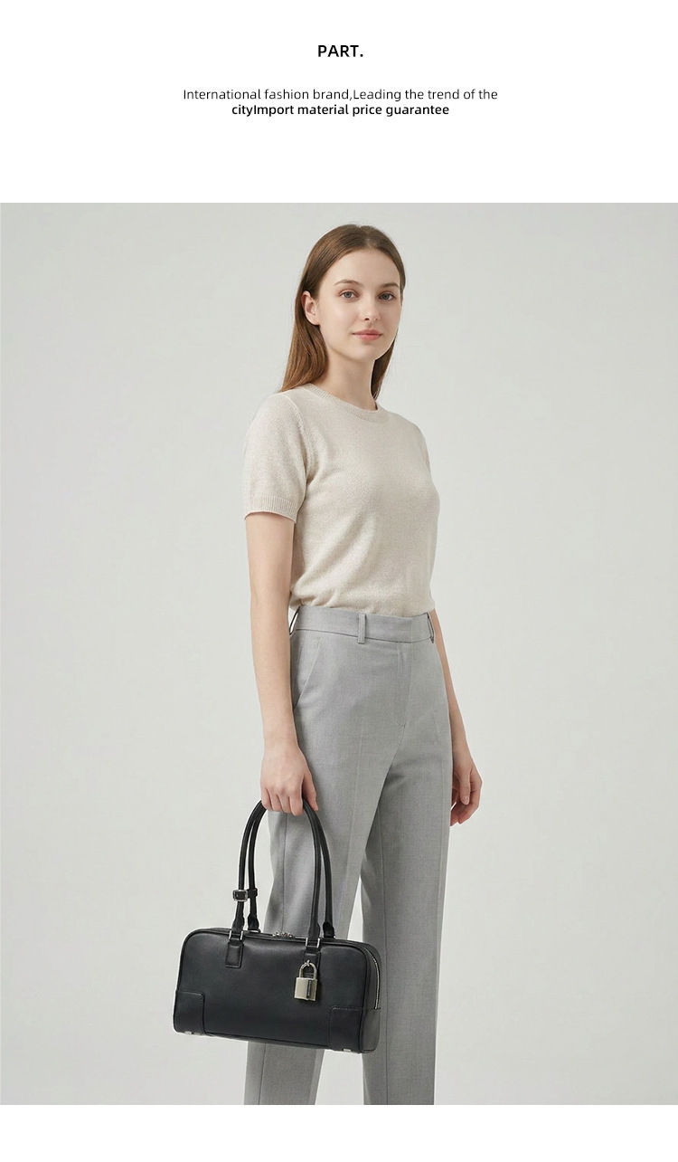 Luxe bowling schoudertas dames leer vintage stijl groot formaat_voghion.com