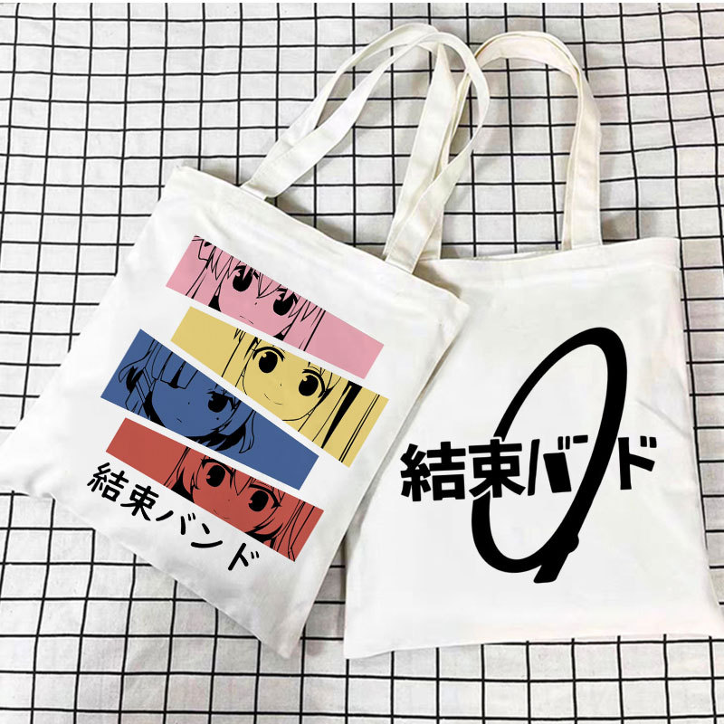 孤独摇滚周边帆布包毕业后藤独虹夏山田凉喜多郁代学生单肩手提袋