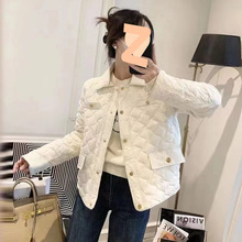 小香风羽绒棉服女短款2025年新款棉衣轻薄菱格棉袄小个子冬季外套