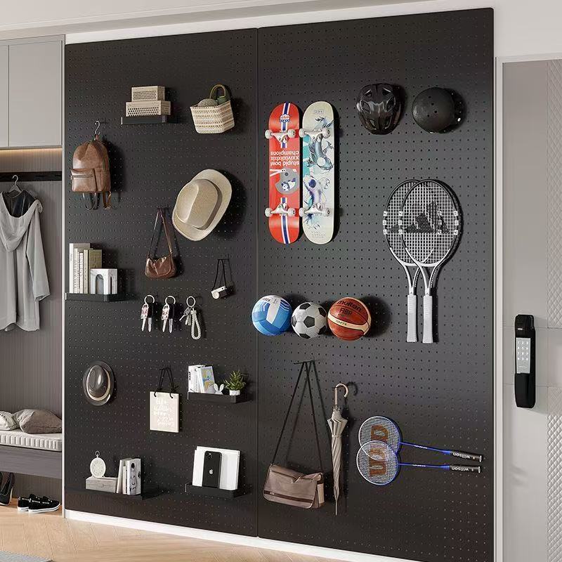 Wrought Iron Perforated Board Storage Rack DIY Entrance Wall Style Clothes Hanger Integrated Desk Display Rack Hanging Board Wrought Iron Perforated Board Storage Rack DIY Entrance Wall Style Clothes Hanger Integrated Desk Display Rack Hanging Board