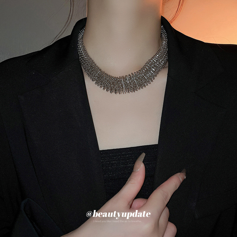 La industria pesada europea y americana exagerada primavera corte collar nicho diseño creativo collar personalidad moda frío estilo collar