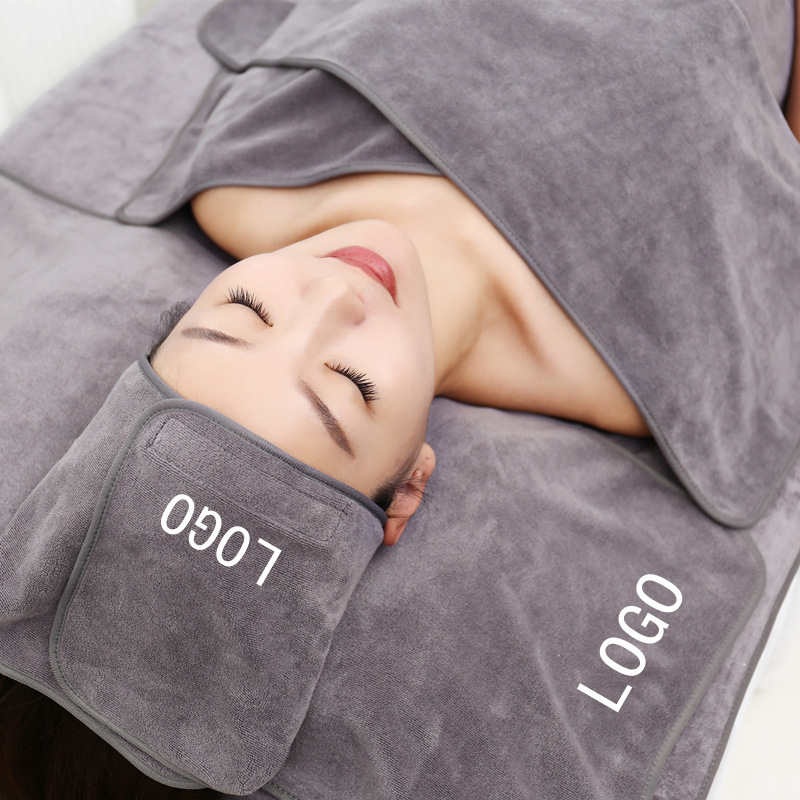 Thickened beauty salon Towel LOGO microfiber skin management bed towel bath towel scarf bath skirt suit