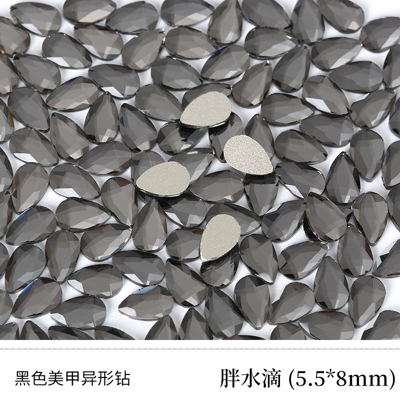 블랙 5.5*8mm 지방 물방울 모양의 드릴 [단일 가격]]