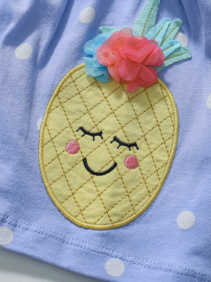 Little Maven transfronterizo verano nuevo traje de chicas estilo europeo y americano de dibujos animados blusas pantalones cortos para niños image 4