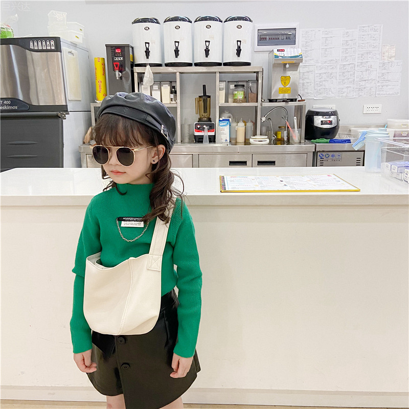 Bolso infantil 2025, nuevo estilo otoño-invierno, bandolera para niñas, mini bolso de moda tipo dumpling, bolso de hombro para niños, bolso de mujer, comercio exterior