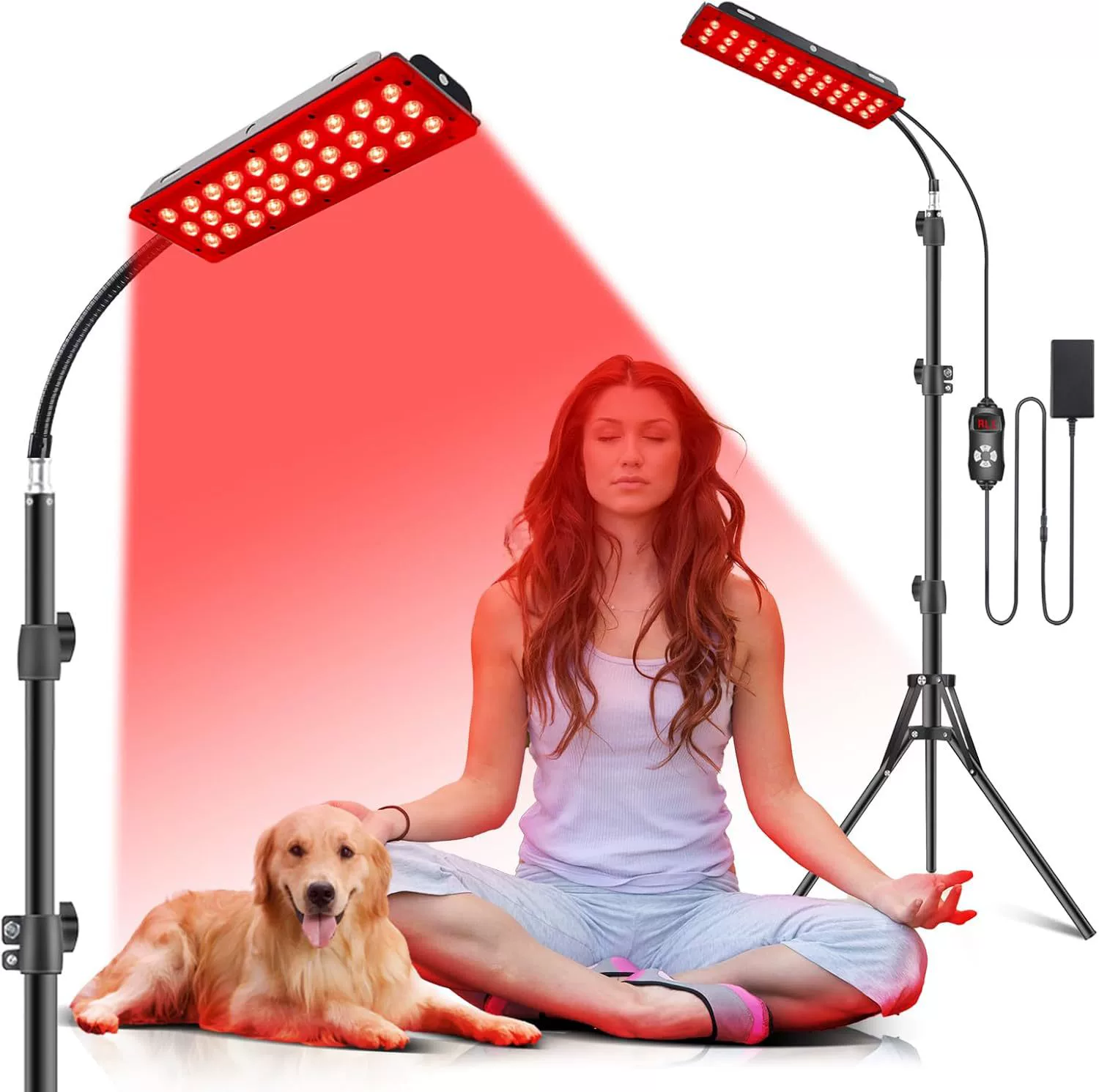 Floor tubing, therapy lamp, tripod