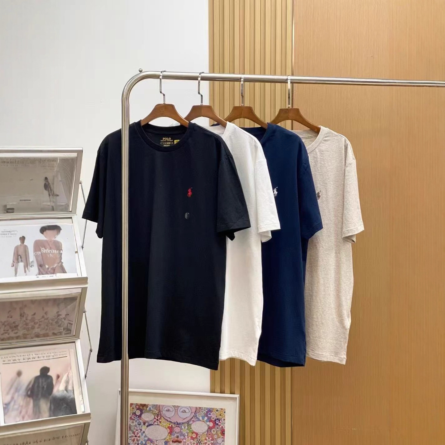 Ralph Lauren Rl Pony Embroidered T-Shirt Men's Summer New Classic Versatile Round Neck Short-Sleeved T-Shirt