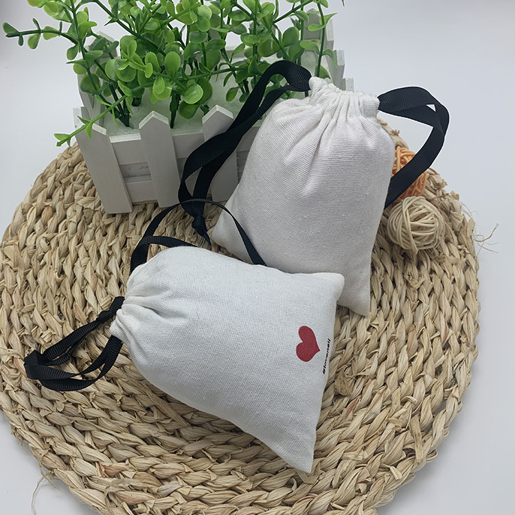 's Genuine White Canvas Cotton Cloth Beans,Rice,Tea,Chinese Herbal Medicine Packaging,Drawstring Storage Bag,Custom