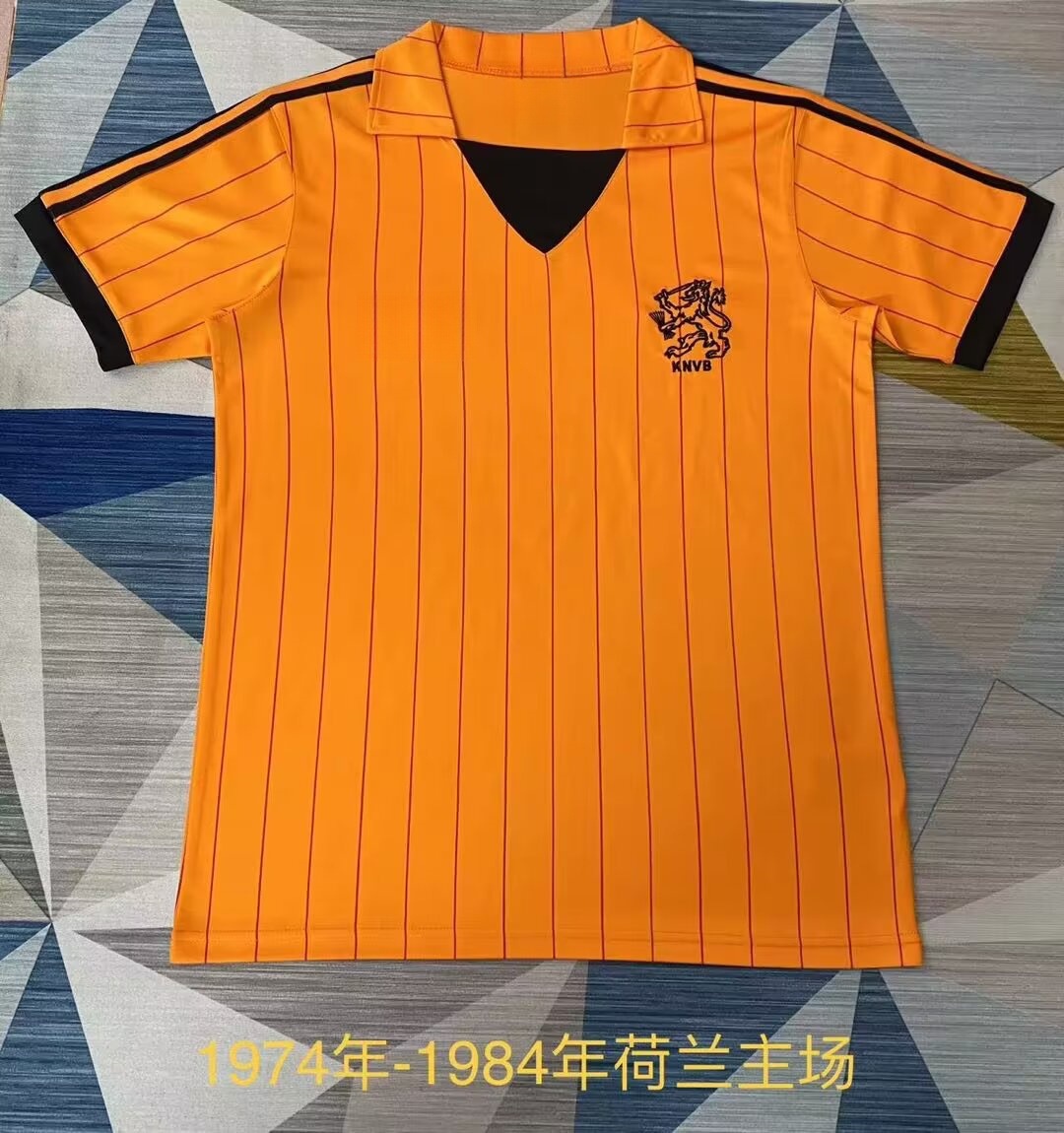 adidas x Netherlands Retro 1983 Home Pinstripe Jersey Orange