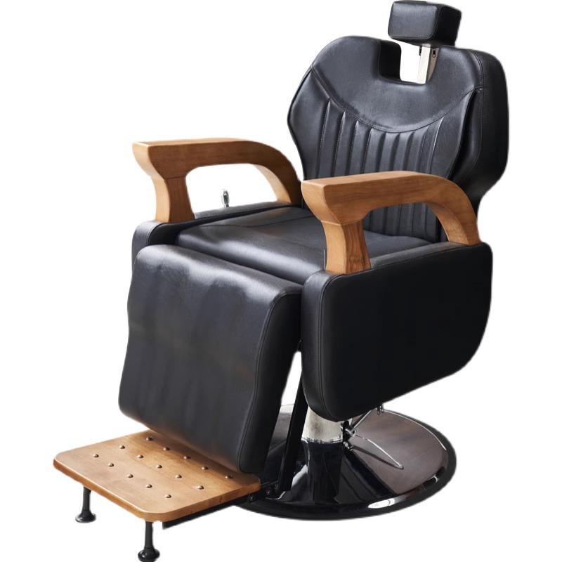 Sillón de barbero, sillón de peluquería ajustable, sillón grande de barbero para hombre de estilo retro europeo, sillón reclinable para afeitar y peluquería image 10