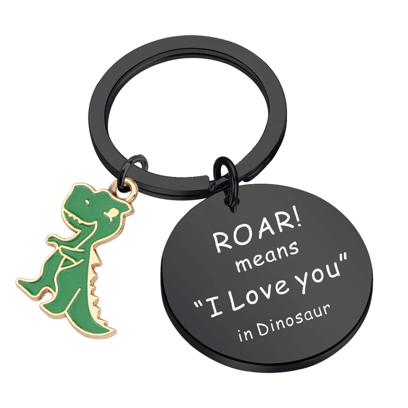 Keychain Classification Daily Occasion Cute Simple Style Letter Dinosaur 201 Stainless Steel Valentine'S Day Unisex Keychain
