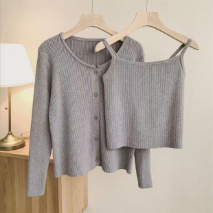 Spring and Summer Hot Girl Design Sense Sling Underwear All-match Outer Wear Top Women's Spring and Autumn Short Fashionable Slim-fit Dress