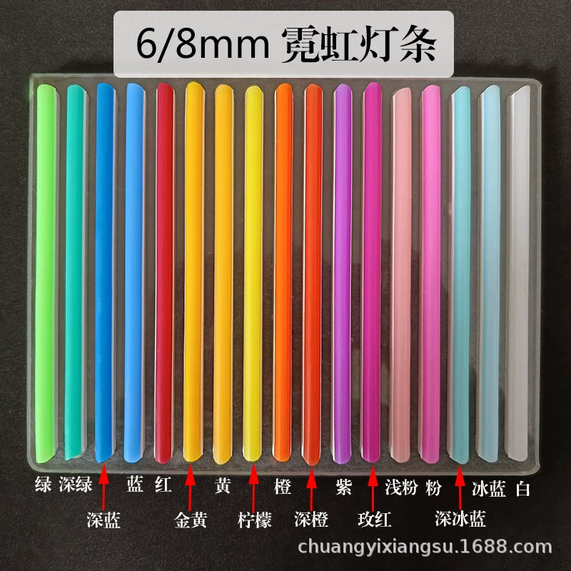 Led Neon Light Strip 6mm Separated Neon Light Strip Set 6mm Split Silicone Strip Luminous Advertising Word Plate