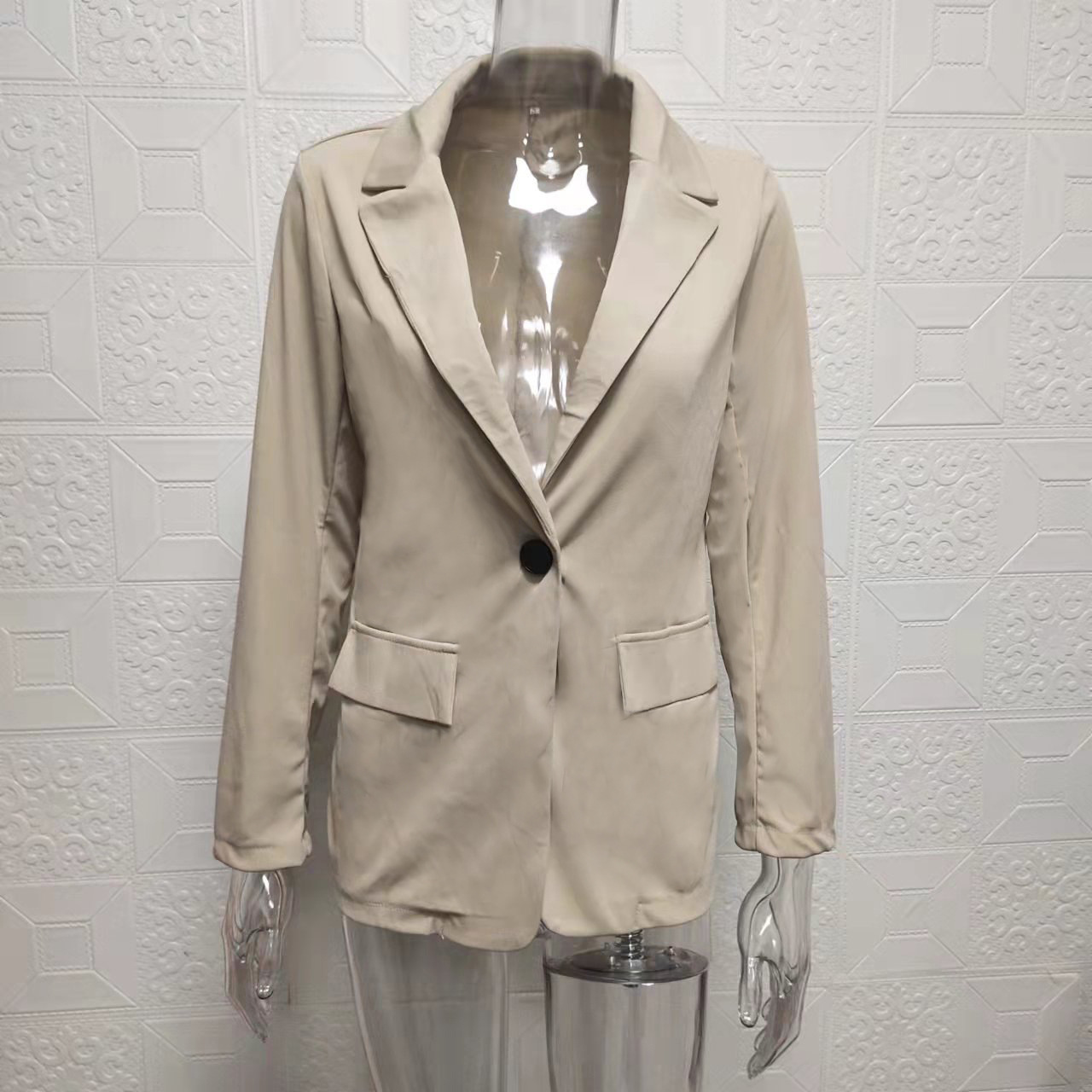 Conjunto de blazer elegante para mujer estilo europeo ajustado_voghion.com