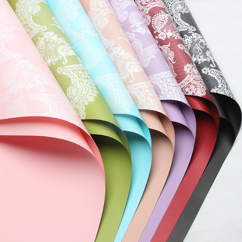 Huaxi Aisheng papel de embalaje de encaje tridimensional ramo de flores hecho a mano DIY material de alta calidad ramo florista papel de embalaje de flores