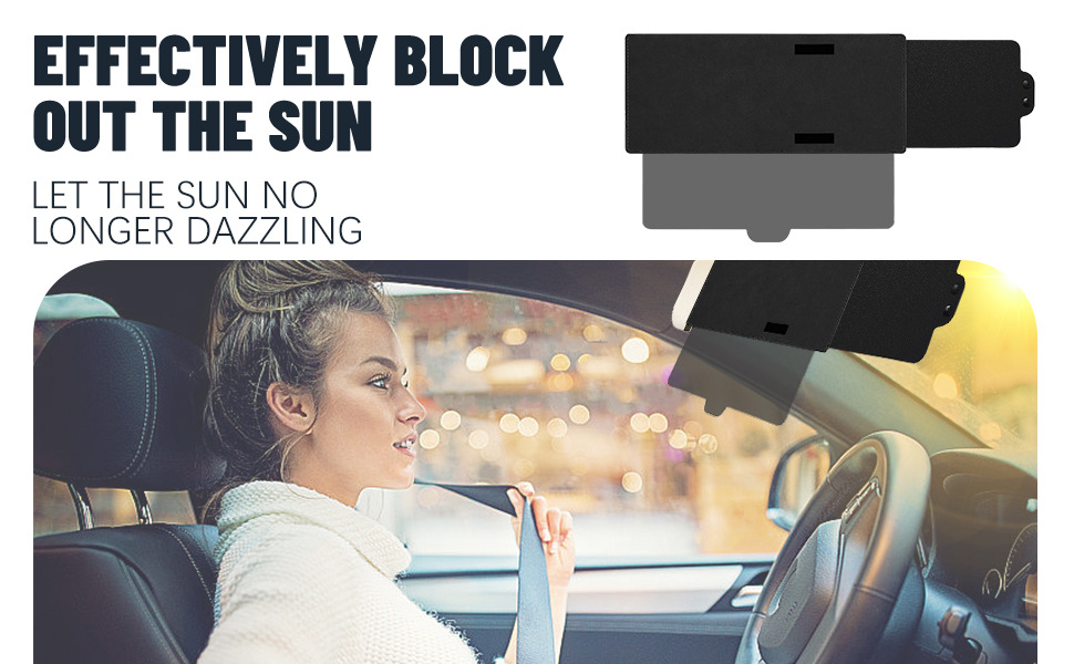 Directly Supplied from the Manufacturer, Portable Car Sunshade with Adjustable Retractable Clip, Anti-Glare Car Sunshade