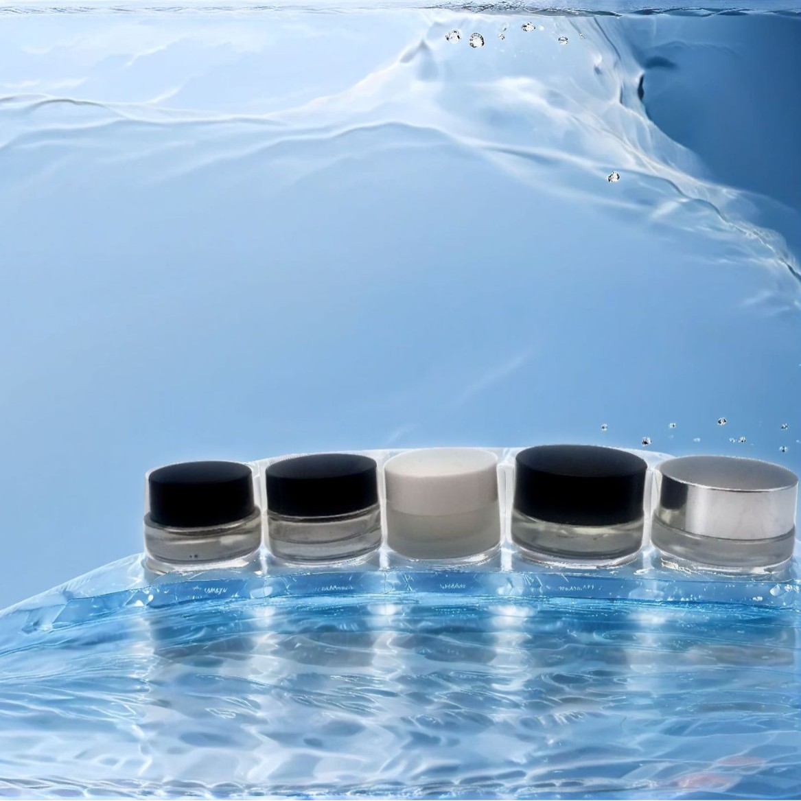 3g5g眼霜瓶配塑料盖电化铝盖