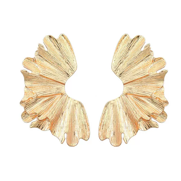 European and American Cross-Border Ins Heavy Industry Exaggerated Texture Earrings Design Symmetrical Flower Earrings Elegant Luxury Personalized Earrings