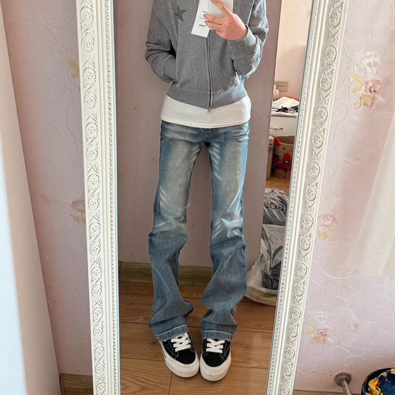 American Style Spicy Girl High-Waisted Slim-Fit Straight-Leg Jeans for Women 2026 New Model Slimming Versatile Long Pants