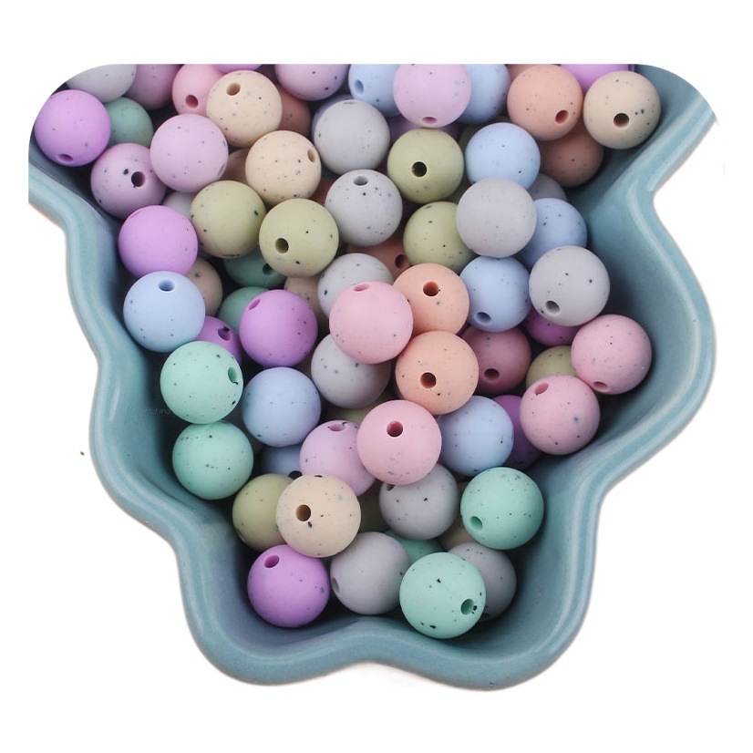 12mm cuentas de silicona molar juguete mordedor pulsera cadena chupete collar infantil DIY accesorios joyería