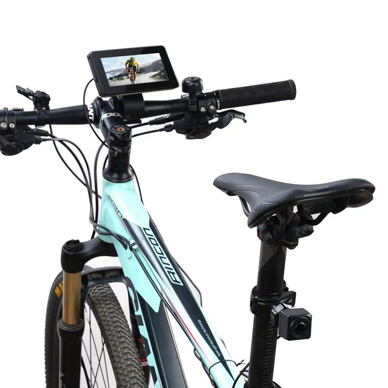 5/ 4.3inch HD 1080P Car Rearview Monitor with 360-degree Rotating Camera for Motorcycles and Mountain Bikes