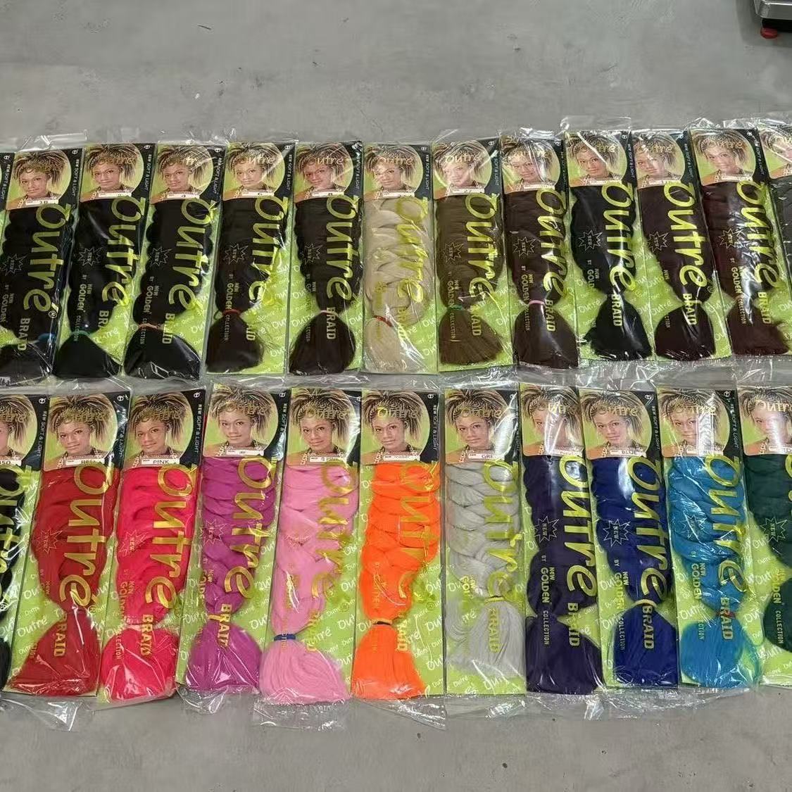 Outre Xpression trenza 82 pulgadas gran pelucca de trenza africana negra pelucca de trenza sucia 165g